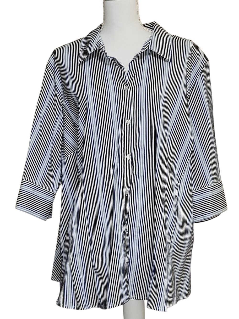 Lane Bryant Signature Pinstripe  Blouse